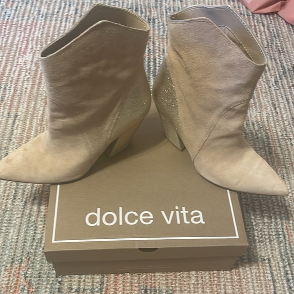 Dolce Vita Nestly Booties In Dune Multi Suede 9.5 - Picture 7 of 8